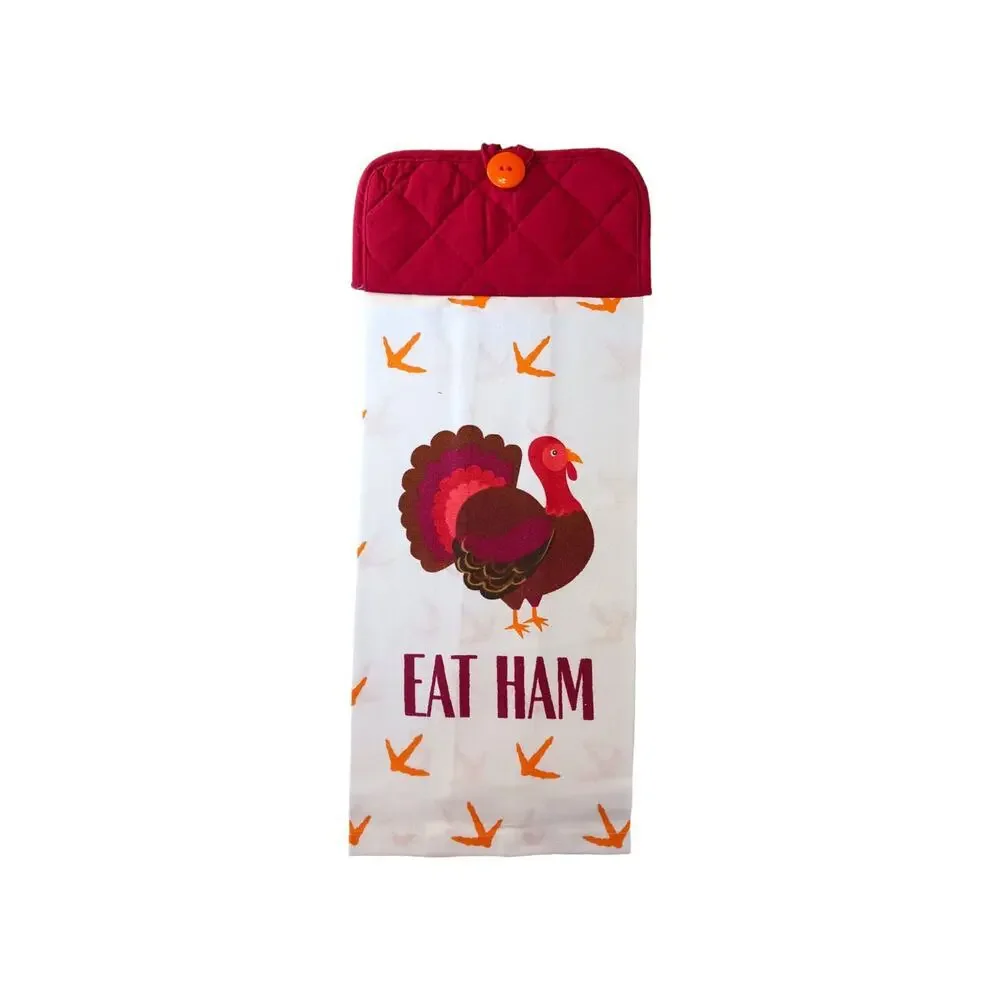 Eat Ham Turkey Kitchen Towel Kitchen Linens Fall Thanksgiving Farmhouse Home